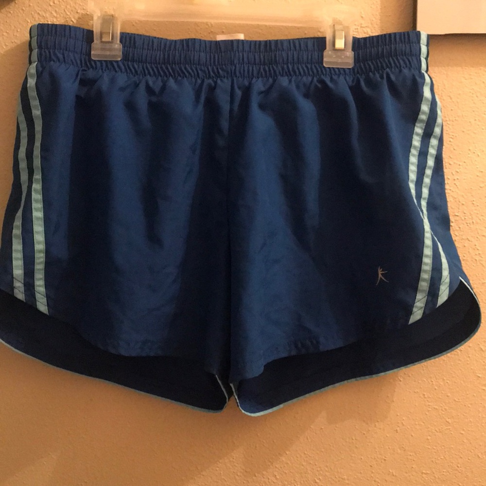 Blue athletic running shorts